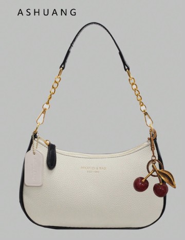 Geanta SHEIN, alb/negru