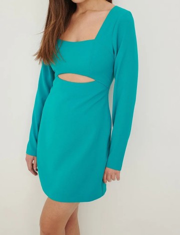 Rochie scurta NA-KD, turcoaz, 38