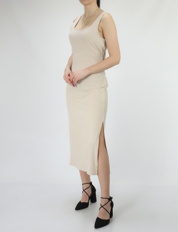 Rochie medie Reserved, crem, L