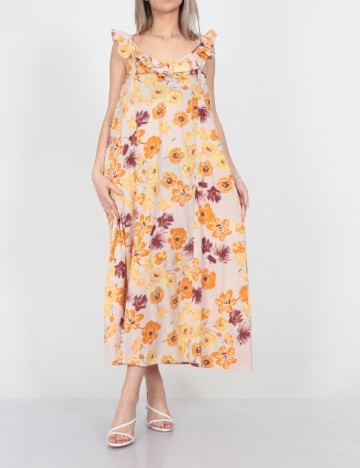 Rochie lunga Jacqueline de Yong, roz pudra