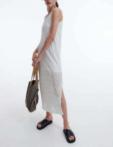 Rochie lunga Reserved, alb, XS
