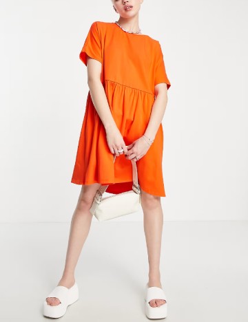 Rochie scurta Noisy May, portocaliu, L