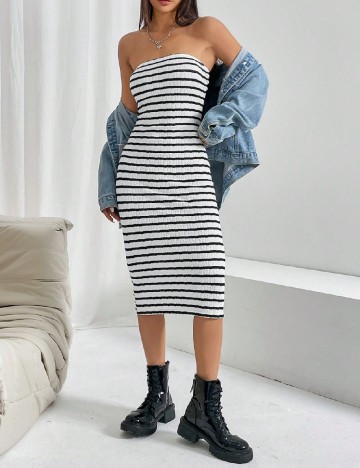 Rochie medie SHEIN, alb