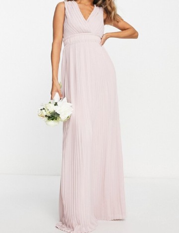 Rochie lunga TFNC London, roz pal