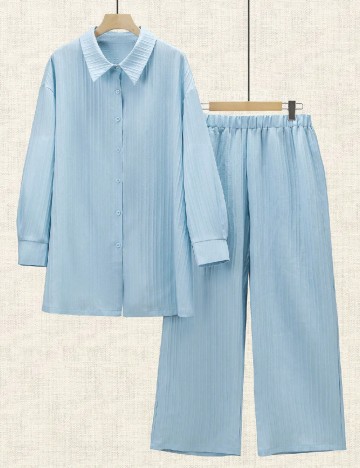 Compleu SHEIN CURVE, albastru