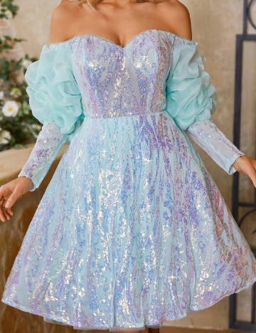 Rochie scurta SHEIN, turcoaz