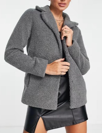 Palton Unreal Fur, gri