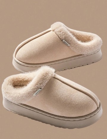 Papuci de Casa SHEIN, crem