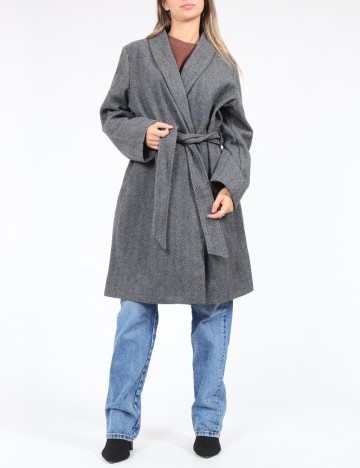 Palton Vero Moda, gri inchis