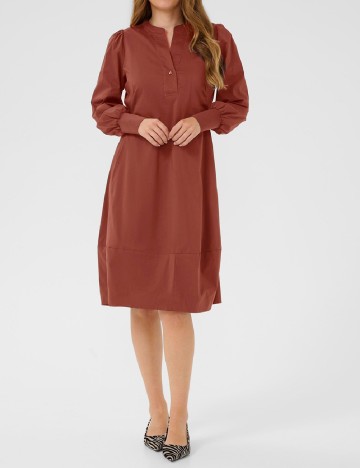Rochie medie Culture, caramiziu
