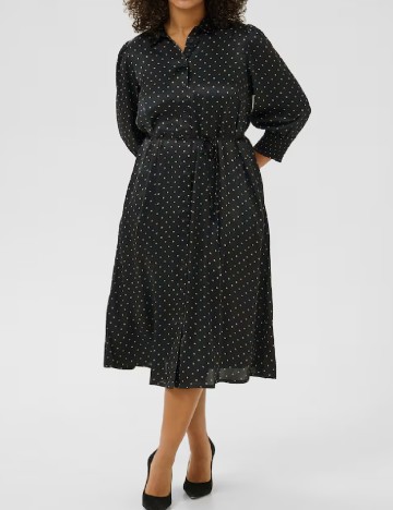 Rochie medie Kaffe Curve, negru