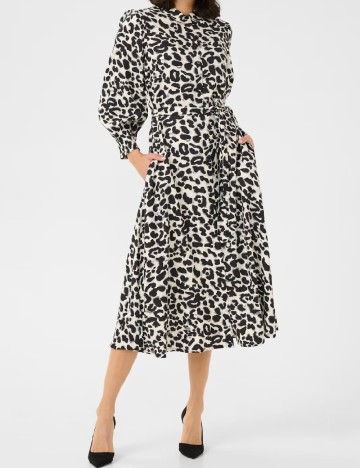 Rochie medie Kaffe, animal print