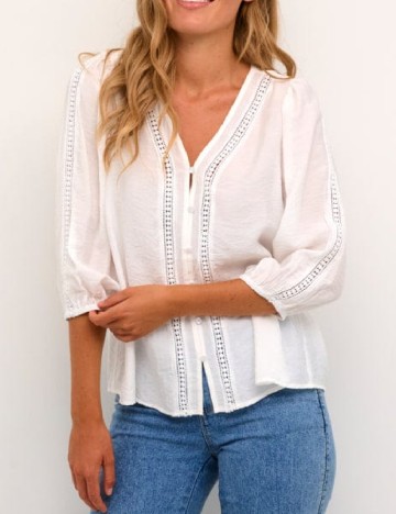 Bluza Kaffe, alb