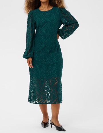 Rochie medie Cream, verde