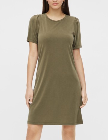 Rochie Pieces, verde, XS