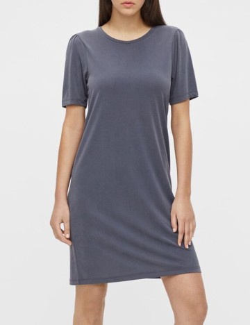 Rochie scurta Pieces, gri
