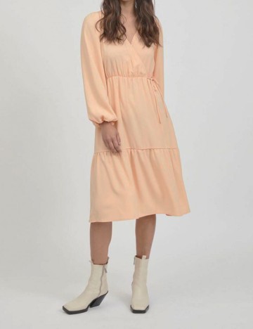 Rochie medie Vila, piersica, M