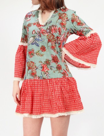 Rochie scurta Savage Culture, floral, M