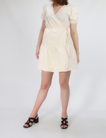 Rochie scurta NA-KD, crem, 36