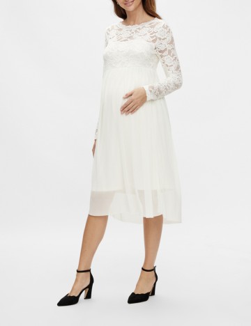 Rochie Medie Mamalicious, alb, XS