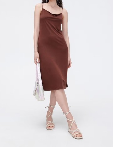 Rochie medie CROPP, maro, XS