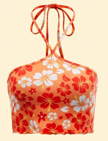 Top SHEIN, portocaliu