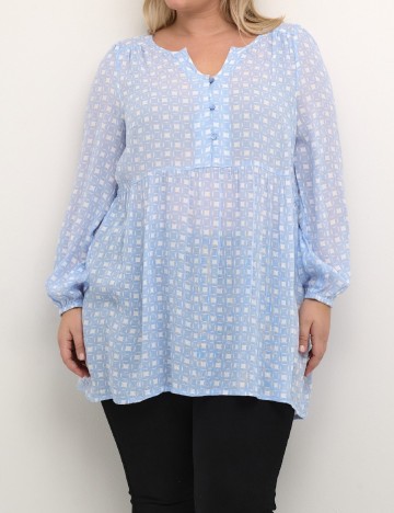 Tunica Kaffe Curve, bleu