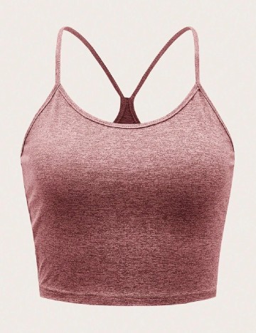 Top SHEIN CURVE, roz pudra inchis