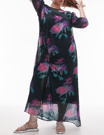 Rochie lunga Top Shop Plus Size, floral print