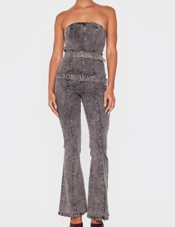 Salopeta PrettyLittleThing, gri