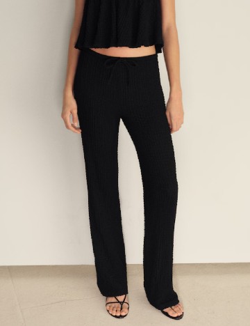 Pantaloni Mango, negru