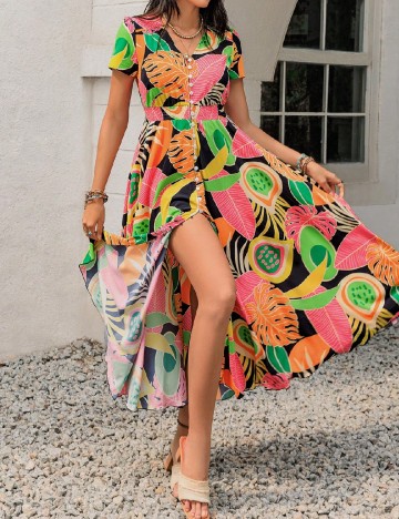 Rochie lunga Rusttydustty, mix culori