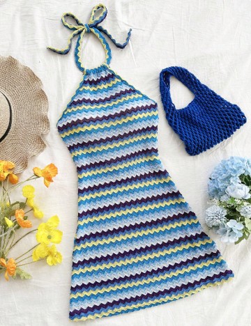 Rochie de plaja SHEIN, mix culori