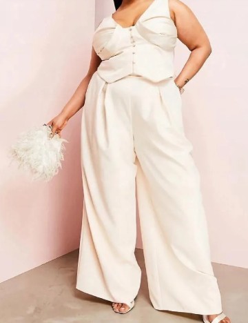 Pantaloni ASOS Curve, crem