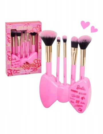 Set pensule de machiaj 5 bucati Barbie, roz