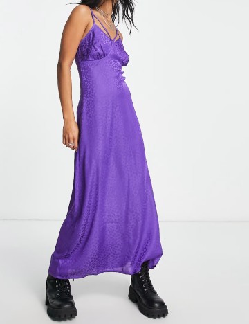 Rochie lunga Violet Romance, mov