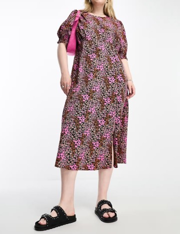 Rochie medie Simply Be Plus Size, floral print