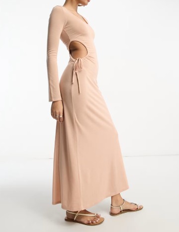 Rochie lunga ASOS, piersica