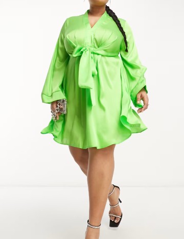 Rochie scurta River Island Plus Size, verde