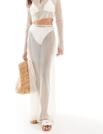 Fusta de plaja Missy Empire, ecru