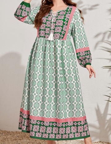 Rochie lunga SHEIN CURVE, verde