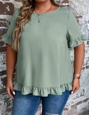 Bluza SHEIN CURVE, verde