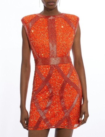 Rochie scurta Karen Millen, portocaliu