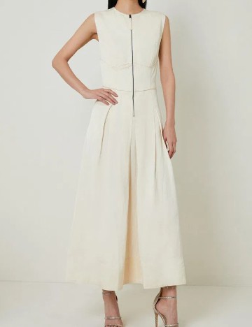Rochie lunga Karen Millen, crem