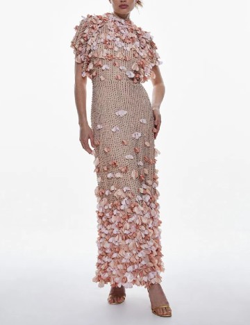 Rochie lunga Karen Millen, roz