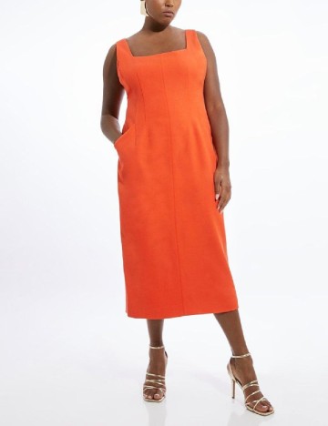 Rochie medie Karen Millen Plus Size, portocaliu