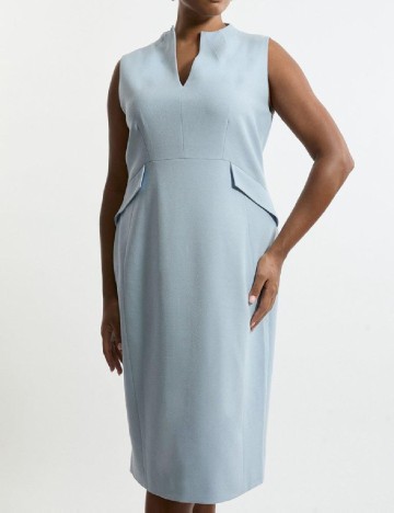 Rochie medie Karen Millen Plus Size, albastru
