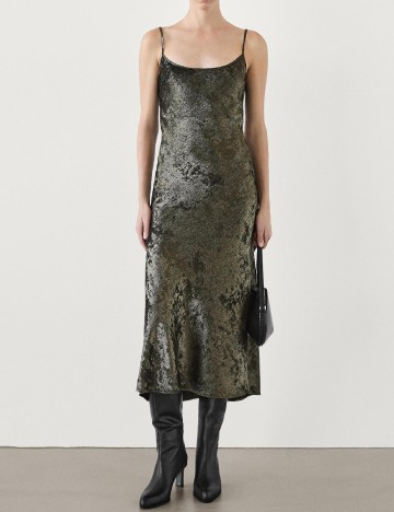 Rochie medie Massimo Dutti, verde