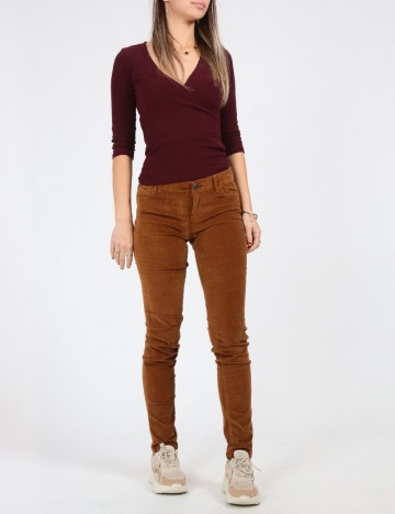 Pantaloni Zara, maro