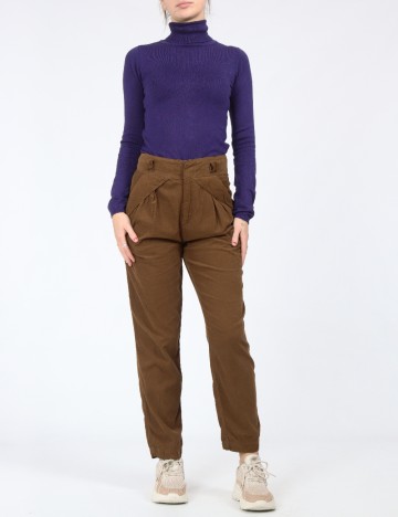 Pantaloni Zara, maro